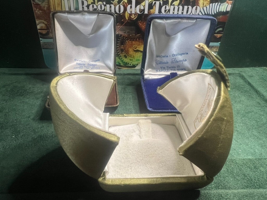 Boîtes Anneau Cas Münzetuis Münzetui Cas Bijou Lot 3 Pièces Vintage