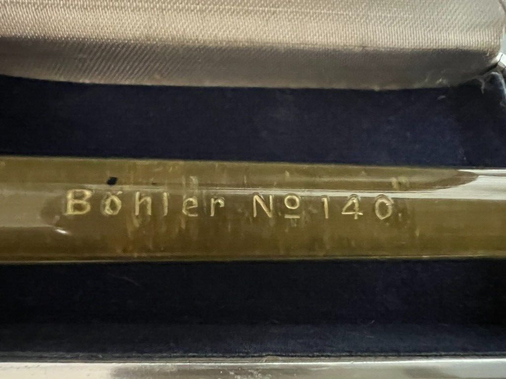 🔴 BOHLER 140 mechanical pencil, marbled resin and vintage SCRIVE lines 