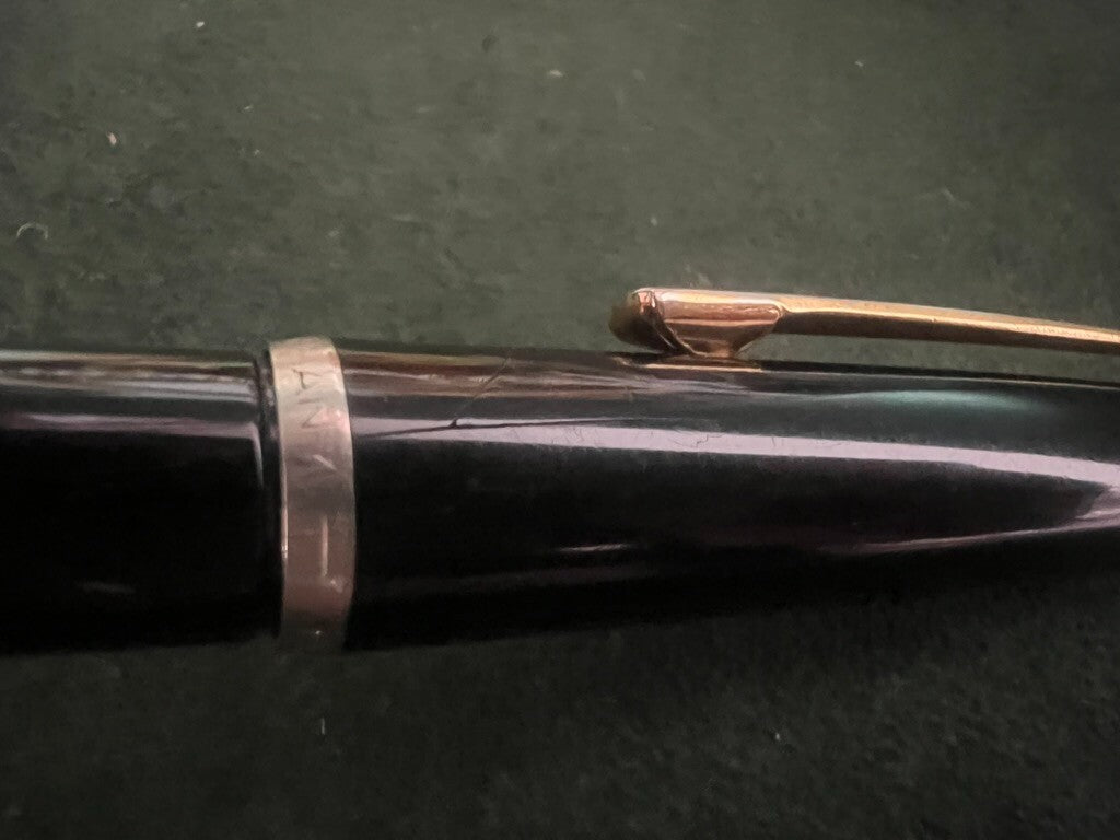 🔴 PELIKAN penna stilografica nera MK21 pistone pennino ORO non inchiostrata