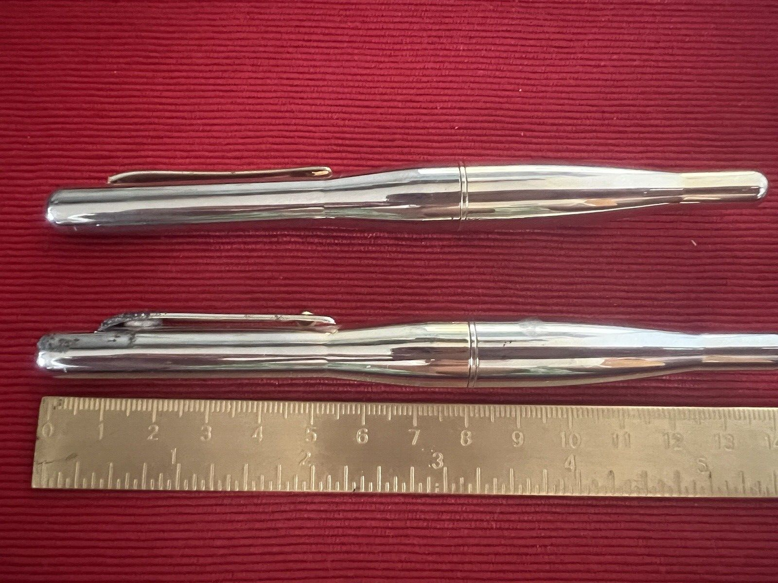 🔴 STILUS chrome fountain pens iridium nib cartridge writes 2 PENS 