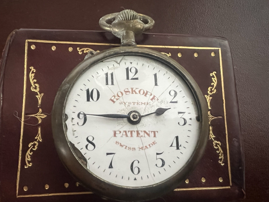 🔴 ROSKOPF orologio tasca uomo da revisionare parti vintage N 24