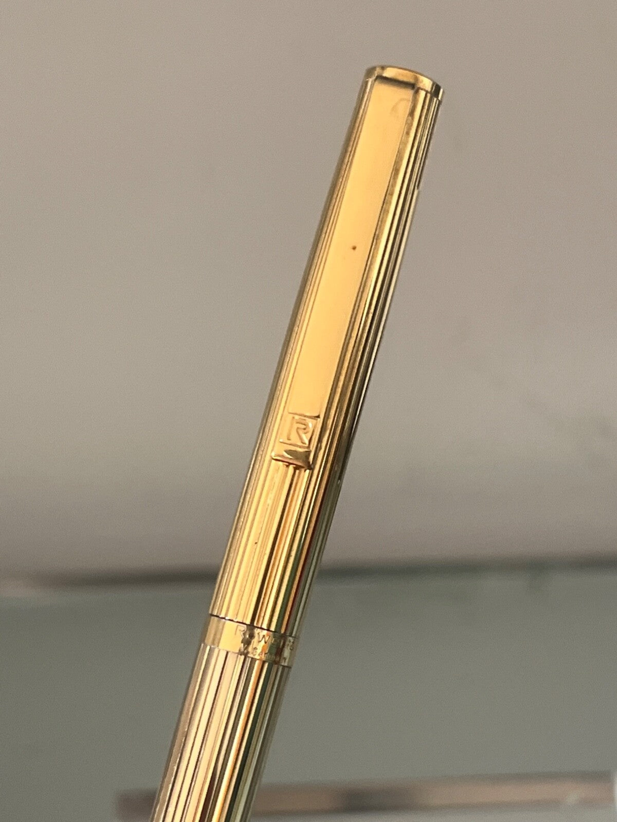Rowenta Stylo-Plume Stylo à Plume Doré Relief Le Allemand A Cartouche, Vintage