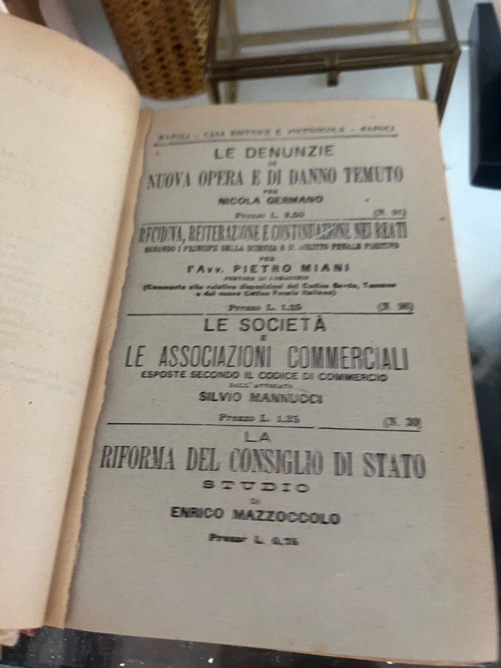 Housse Regno Italie Lire Et Règlement Le Réforme Napoli Du 1897 Ancien Rare