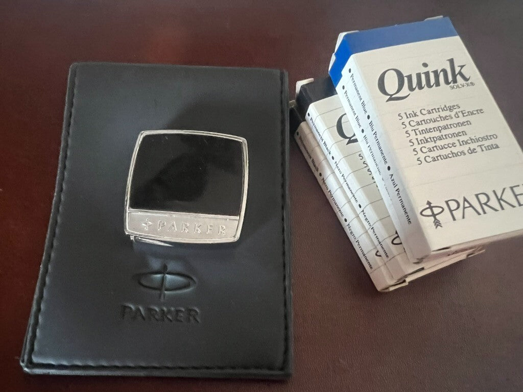 Parker X Stylo-Plume Stylo à Plume Porte- Cartouches Mètre Et 4 Paquets De