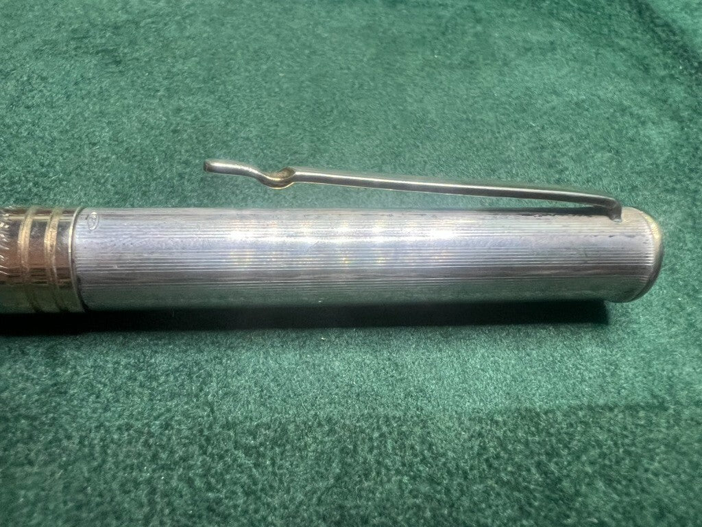 🔴 MARLEN penna stilografica ARGENTO 925 a cartuccia pennino iridium 7