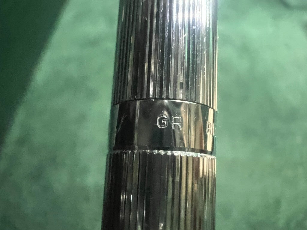 Grand-Mère Stylo-Plume Sphère Chrome A Rayures Renaissance Écrit Avec Trousse