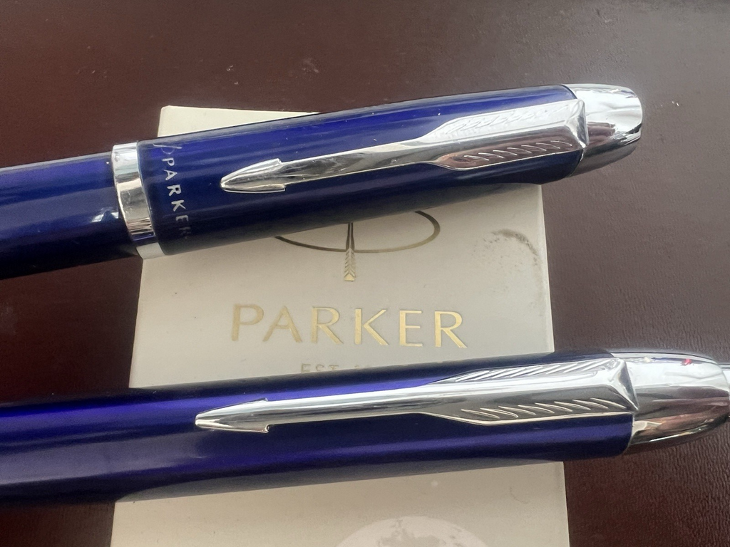 Parker Stylo-Plume Stylo à Plume Im Et Sphère Bleu Cobalt Scrivono Avec Etui