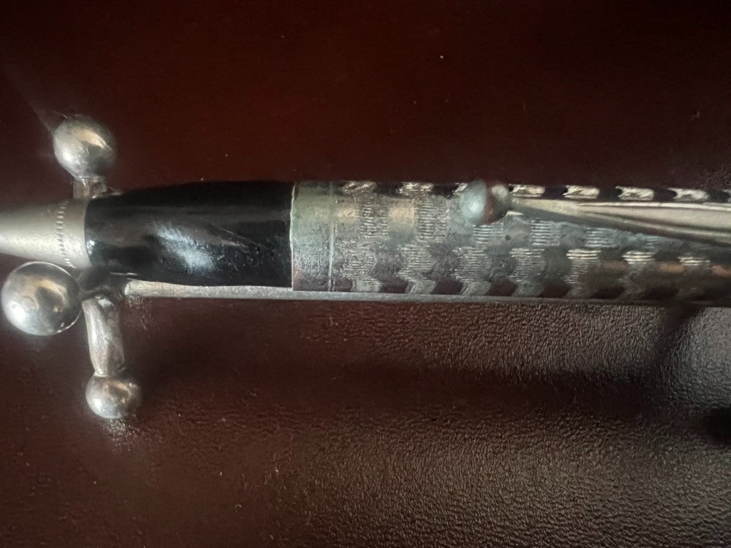 Bleistift Mechanical Druckbleistift Chrom Gemeißelt Guilloche Clip Mit Kugel 