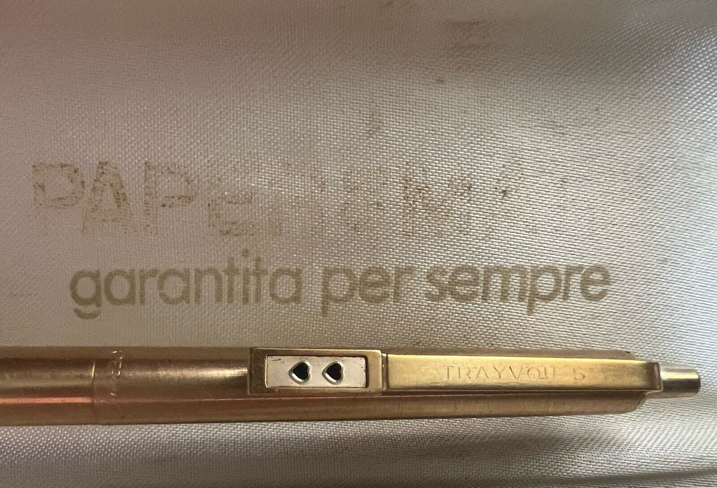Papermate Pen Sphere Gold Marking with Box Trayvou Pubblicitaria Vintage