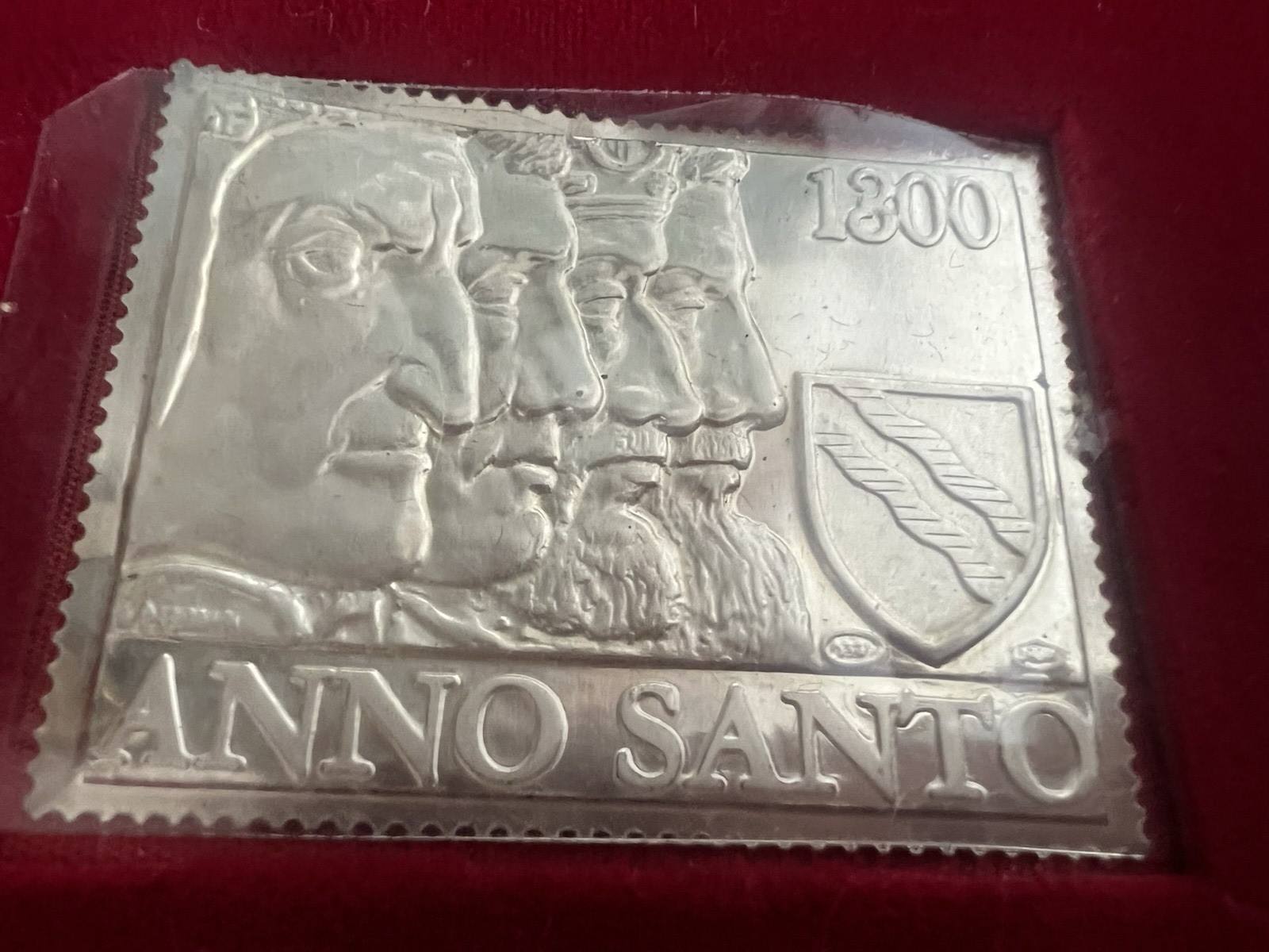Timbres Année Santo Argent 925 Avec Original Etui 1300 1975 