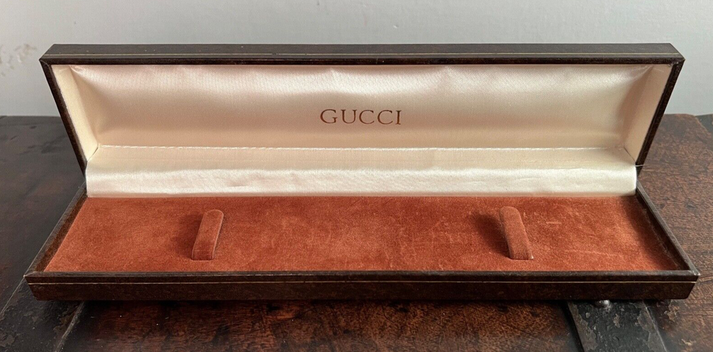 🔴 GUCCI box scatola orologio pelle cofanetto custodia bracciale lunga
