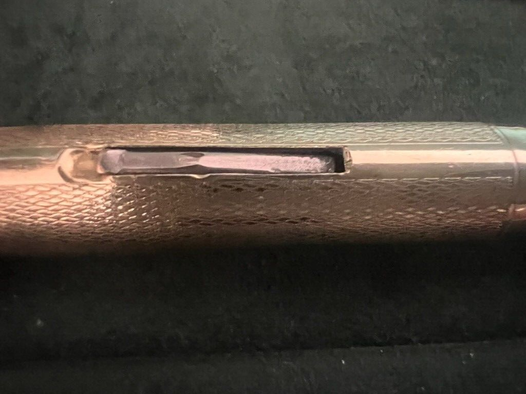 🔴 COLUMBUS Extra penna stilografica placcata ORO 18 kt a leva scrive vintage
