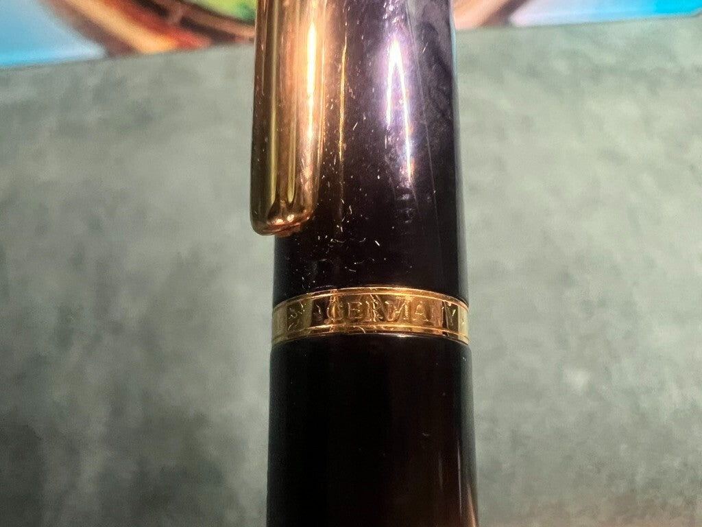 🔴 ELYSEE penna sfera lacca marmorizzata profili dorati con scatola