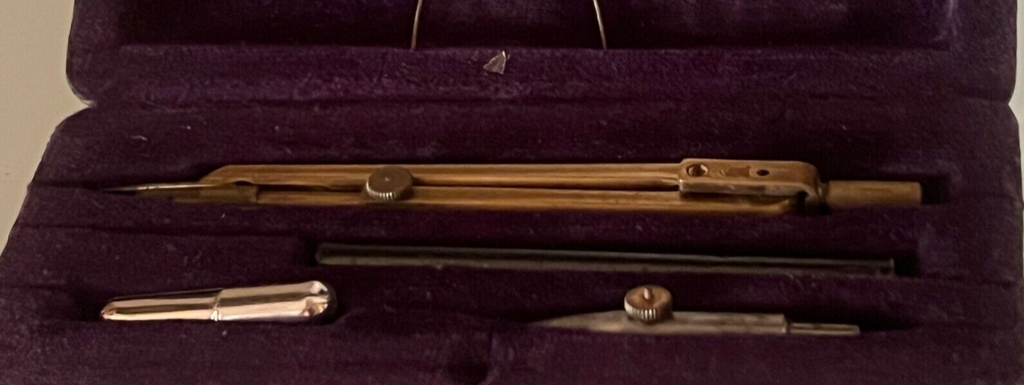 🔴 Compasso disegno tecnico OTTONE Production Alemana 121 con scatola antico