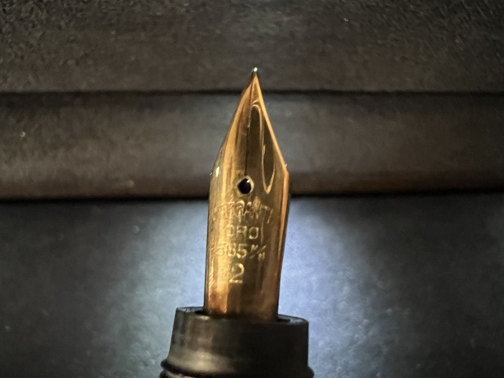 🔴 IDEAL penna stilografica retrattile pennino ORO 14 KT funziona vintage A