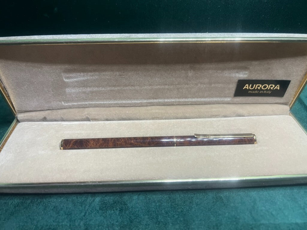 Aurora Stylo-Plume Sphère Hastil Retractable Laque Et Or Écrit Nouvelle C 