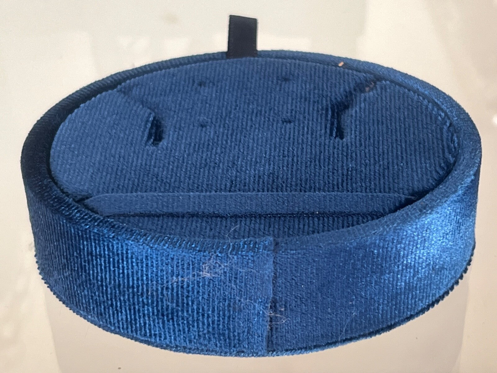 🔴 RE CARLO scatola orecchini gioiello custodia astuccio velluto blu ovale