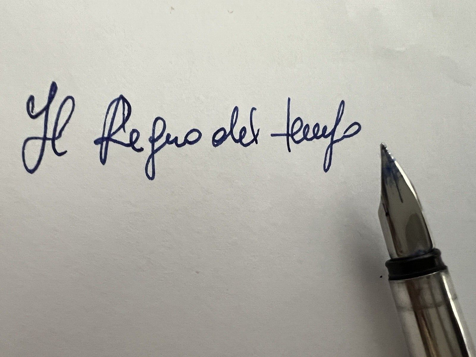 🔴 Penna stilografica ARGENTO 925 corpo legno a cartuccia scrive 25