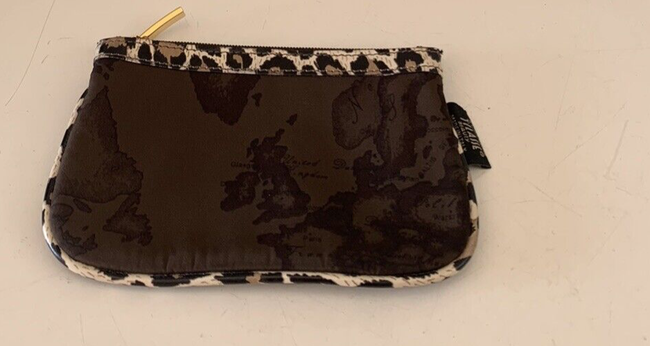 🔴 PRIMA CLASSE Alviero Martini astuccio portafoglio trucchi effetto leopardo