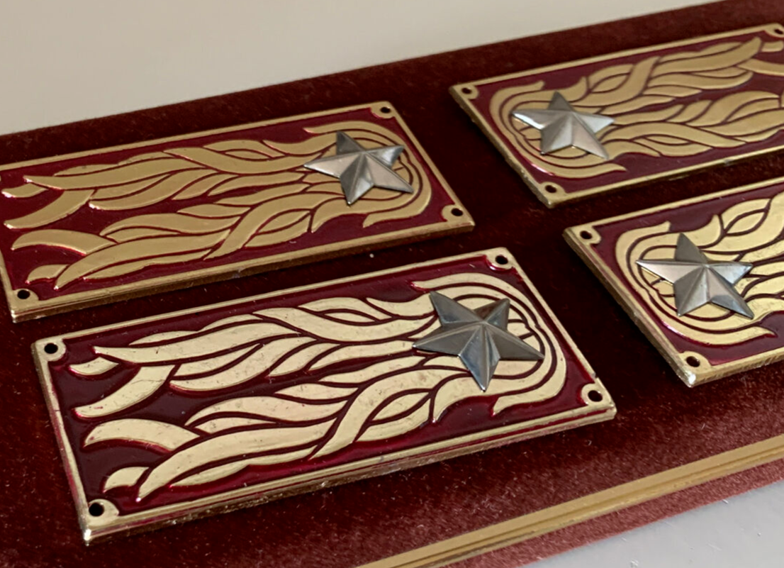 🔴 POLIZIA STATO alamari mostrine per giacca divisa 6 PZ VINTAGE