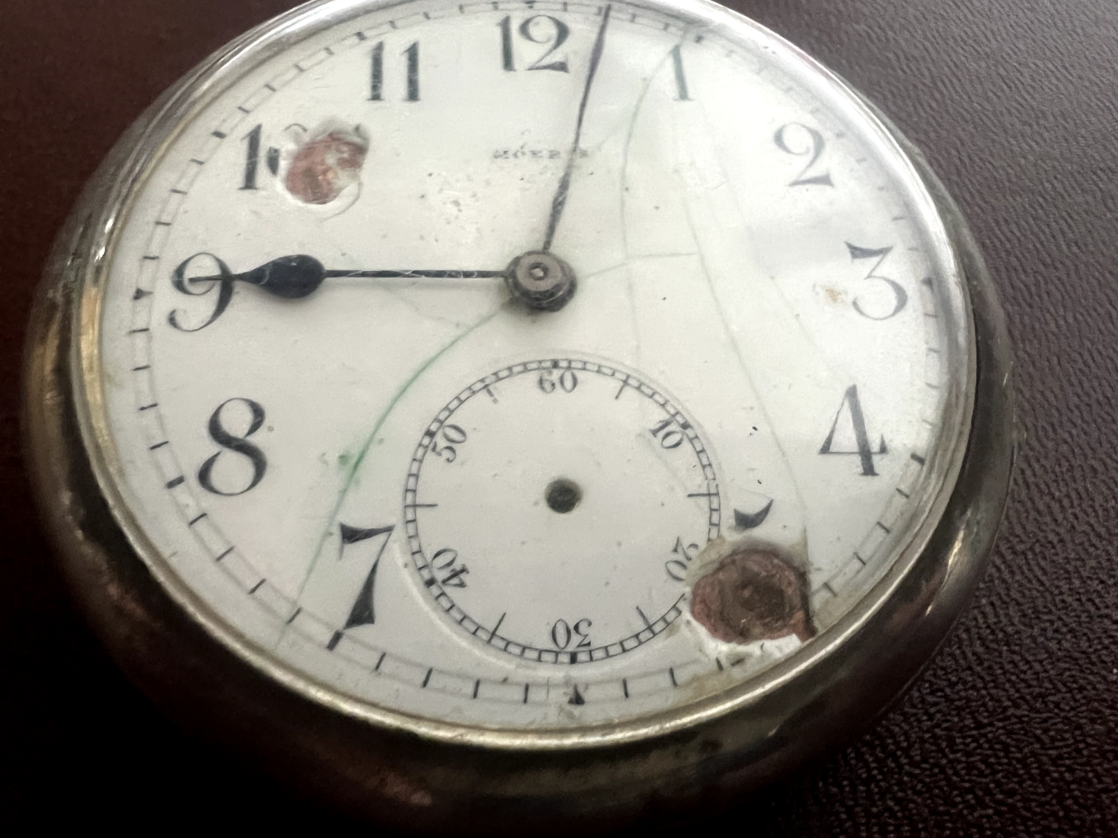 🔴 Orologio tasca ARGENTO 800 uomo da revisionare parti vintage Moeris N 16