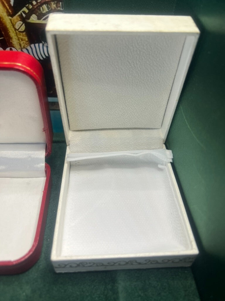 🔴 Vintage Schmuckkästchen für Anhänger, Ohrringe, Manschettenknöpfe, Etuis, 4er-Set, Nr. 11 