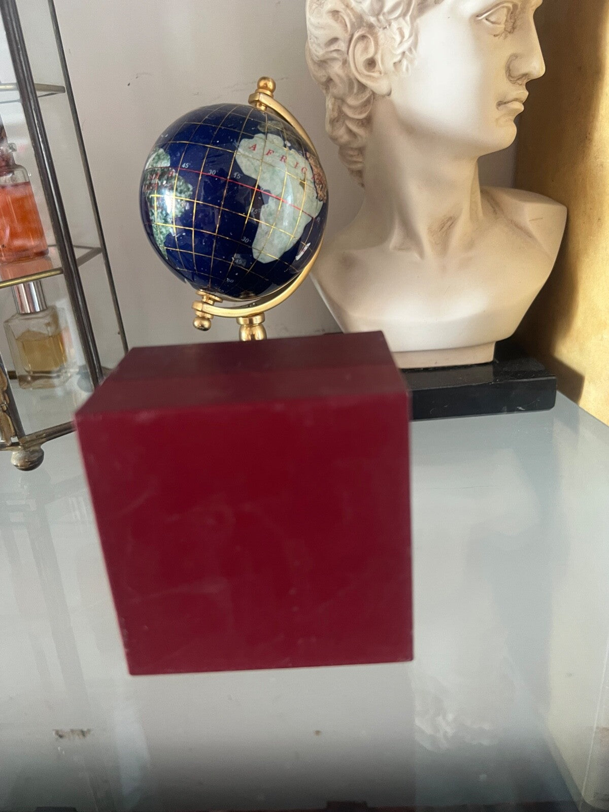 Rajola Box Jewel Earrings, Bracelet, Pendant Red 5x7 H 7 CM