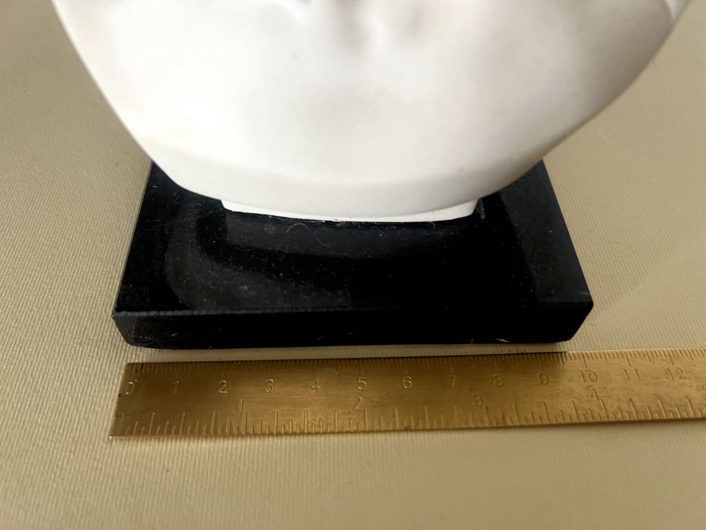 🔴 DAVID statua scultura base marmo firmato BESSI libreria busto L 10 h 22 cm