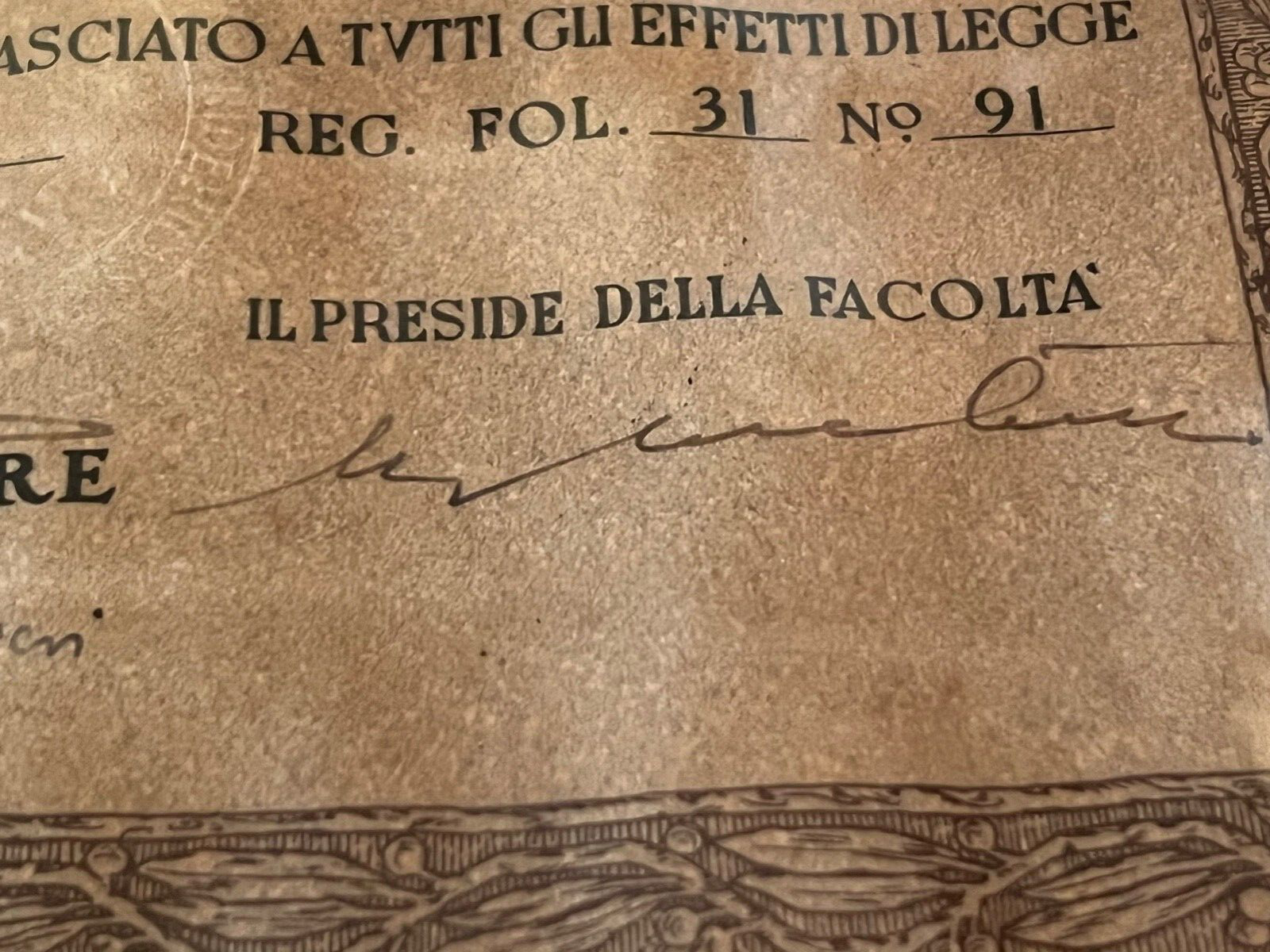 Graduation Republic Italian Engineers Civil Construction Napoli 1954 Original