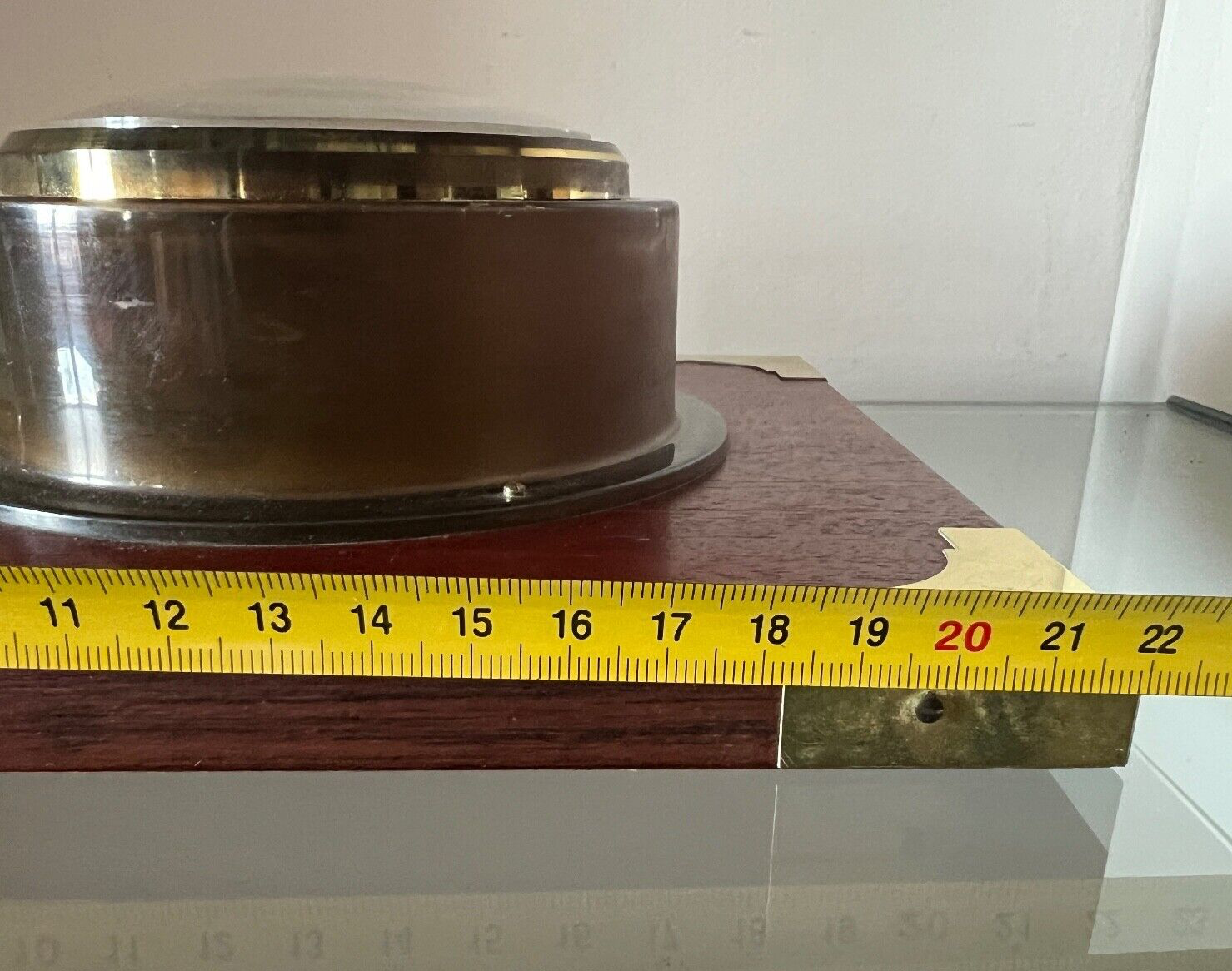 🔴 STAVER orologio parete muro barca metallo legno nautico oblò quarzo vintage
