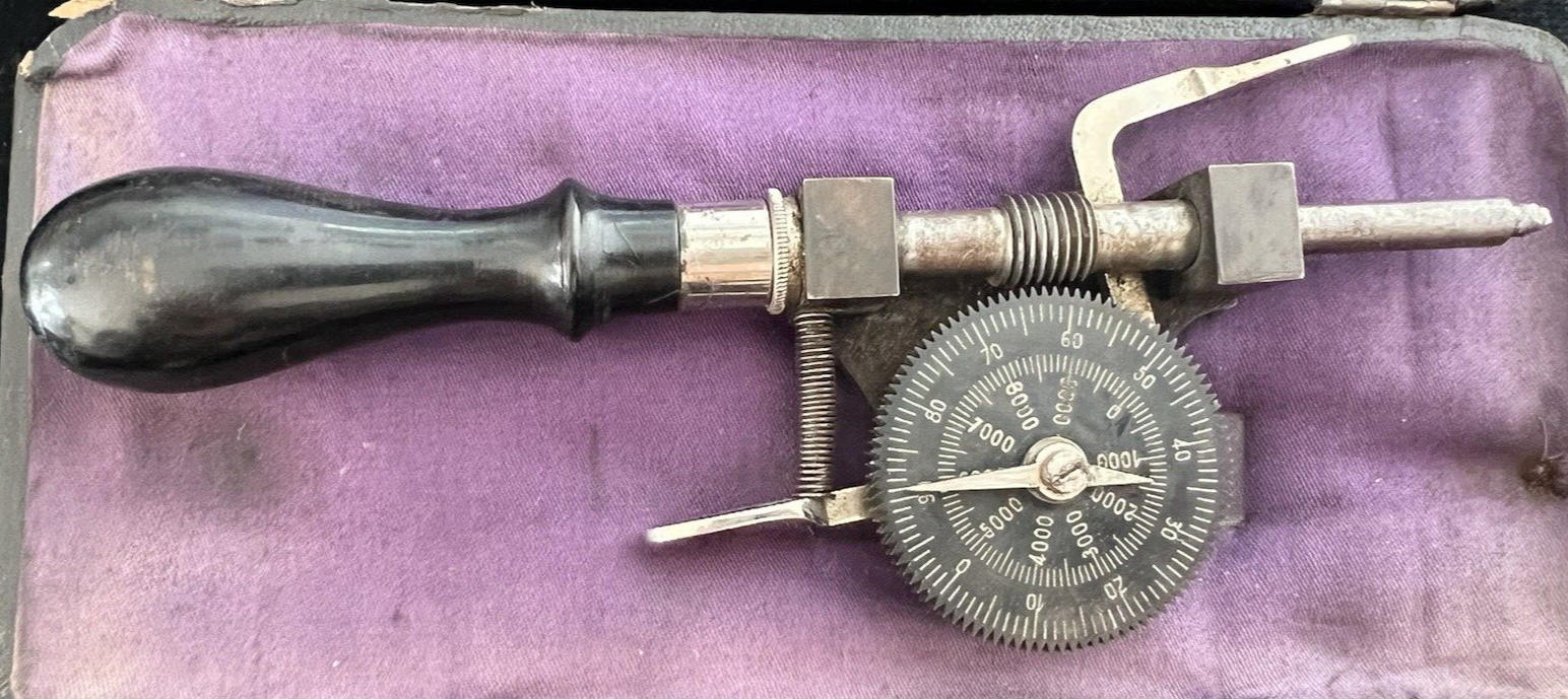 🔴 FILOTECNICA SALMOIRAGHI Tachimetro meccanico portatile x officina antico 1880