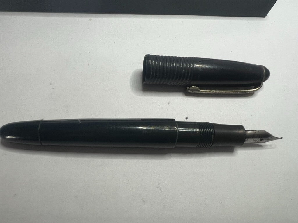 Liberty Stylo-Plume Stylo à Plume Noire Avec Bouton de Bas Écrit Vintage 1950