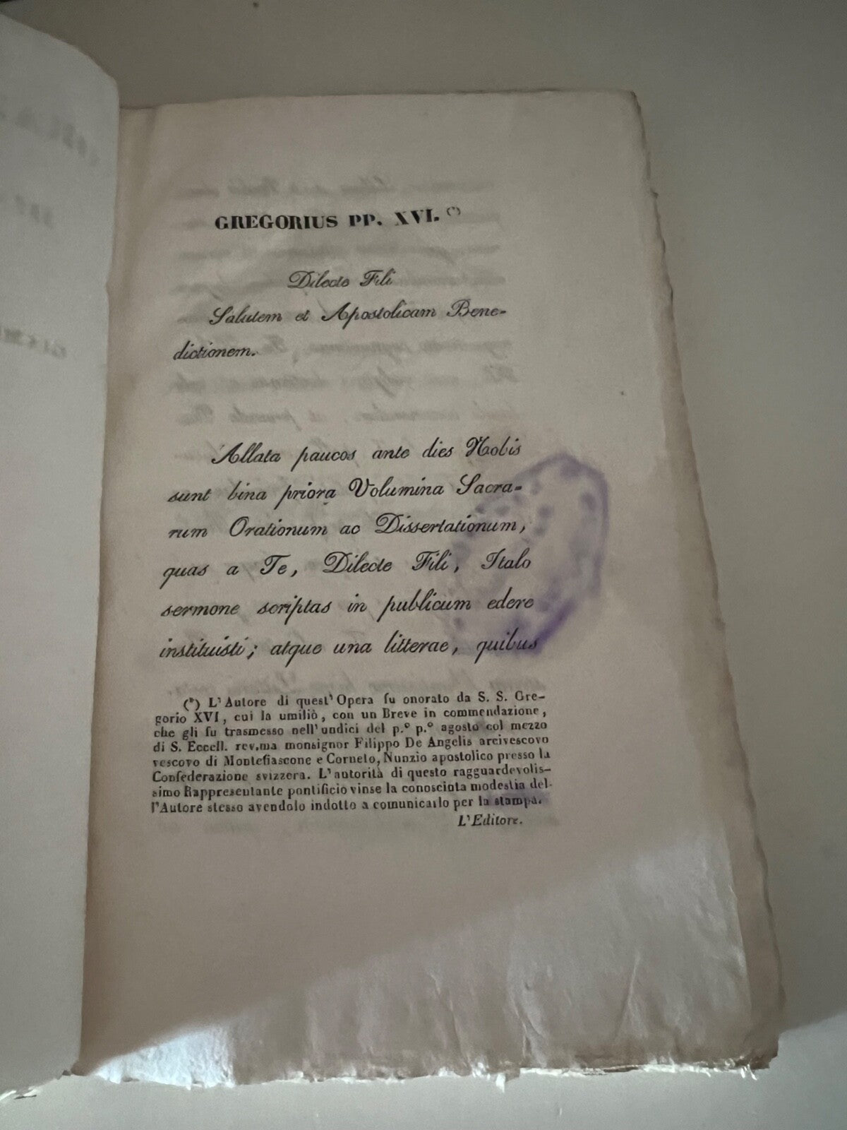 Livre Oraisons Sacre Et Thèses Totrricelli Carte Parchemin Antique 1738 
