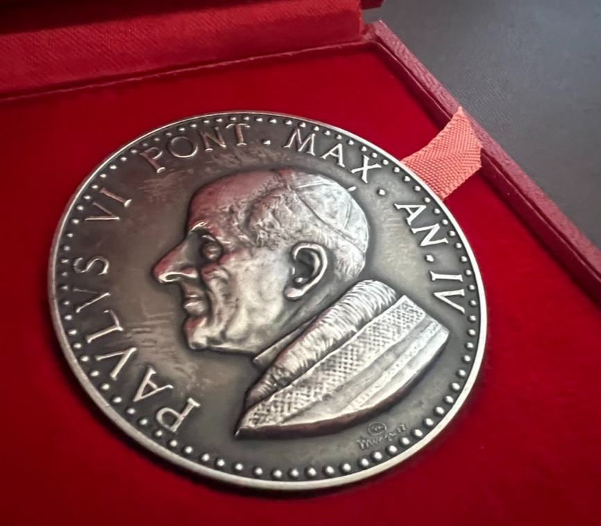 Médaille Argent 986 Papst Paul VI. 1966-1967 Année IV Fior Monnaie FDC 