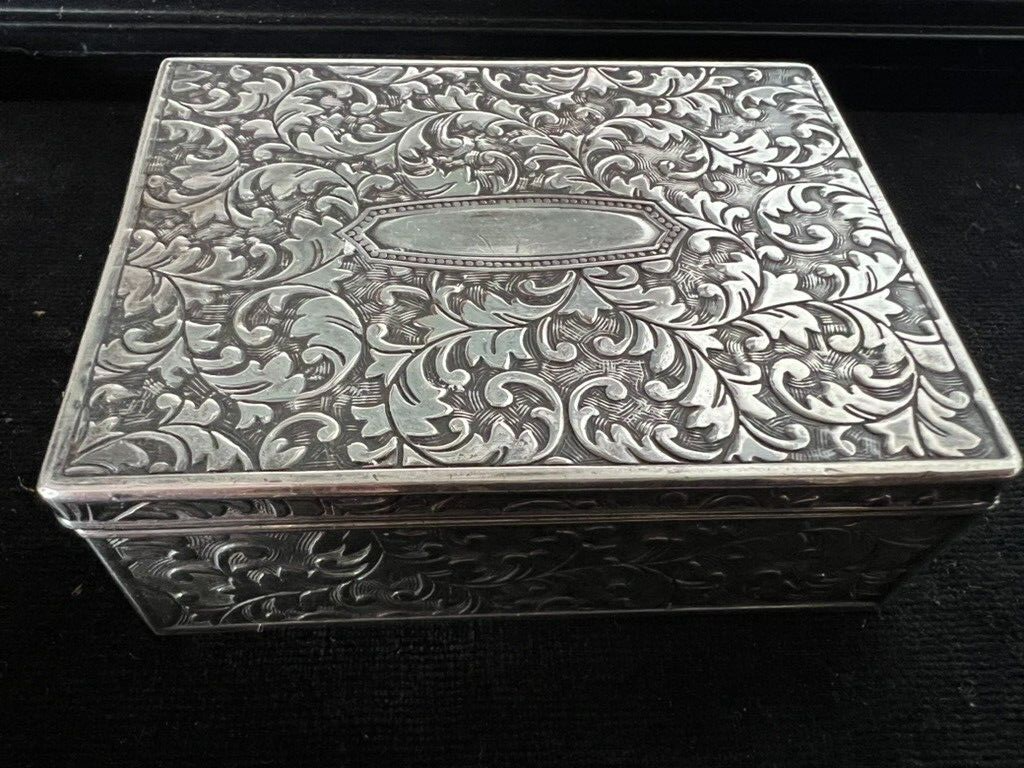 🔴 TOBACCO CASE cigarette case chiseled internal concave original LIBERTY 1900 
