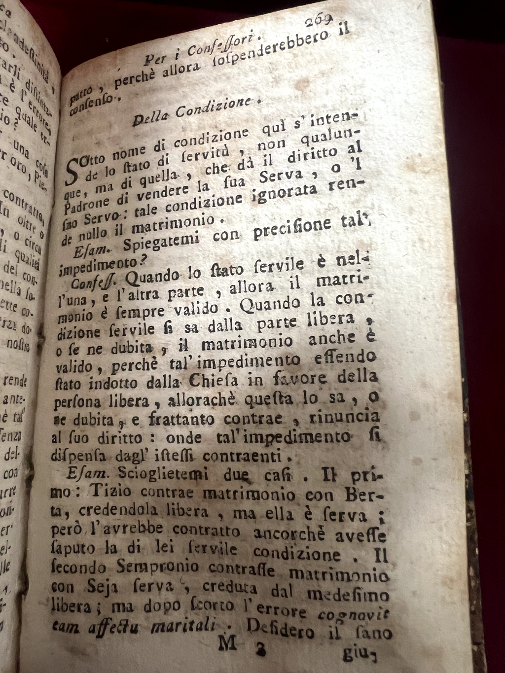 Livre Pratique Pour The Confessors Tome 2 Couverture Carte Mouton Antique 1794 
