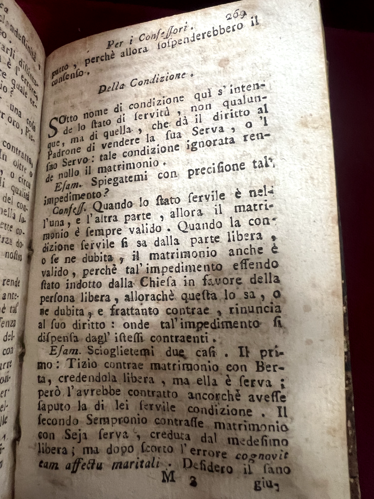 Livre Pratique Pour The Confessors Tome 2 Couverture Carte Mouton Antique 1794 