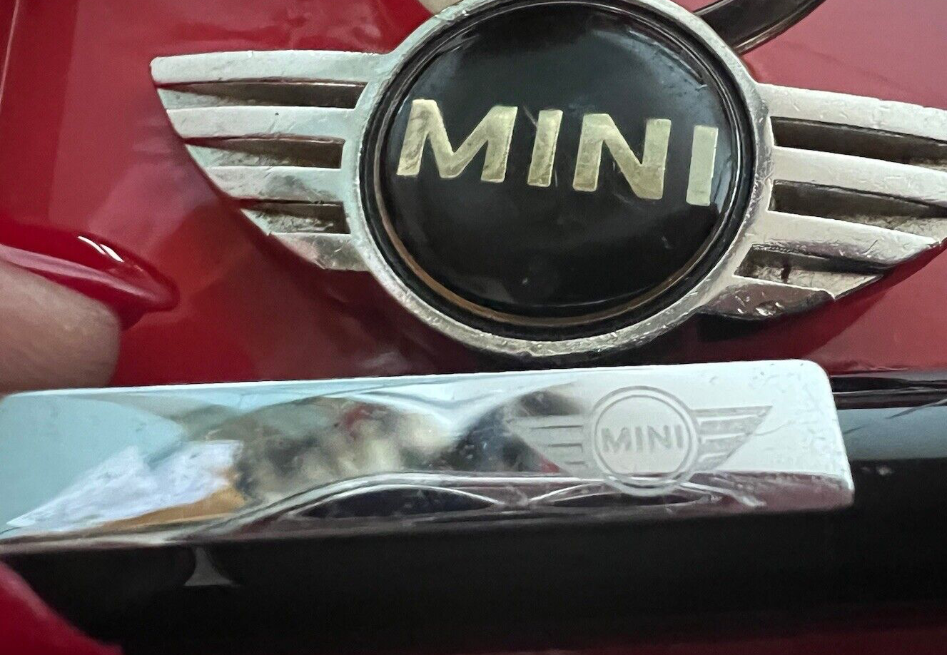 Stylo-Plume Auto Mini Sphère Laque A Rayures Blanc Noir Écrit Parfaitement 