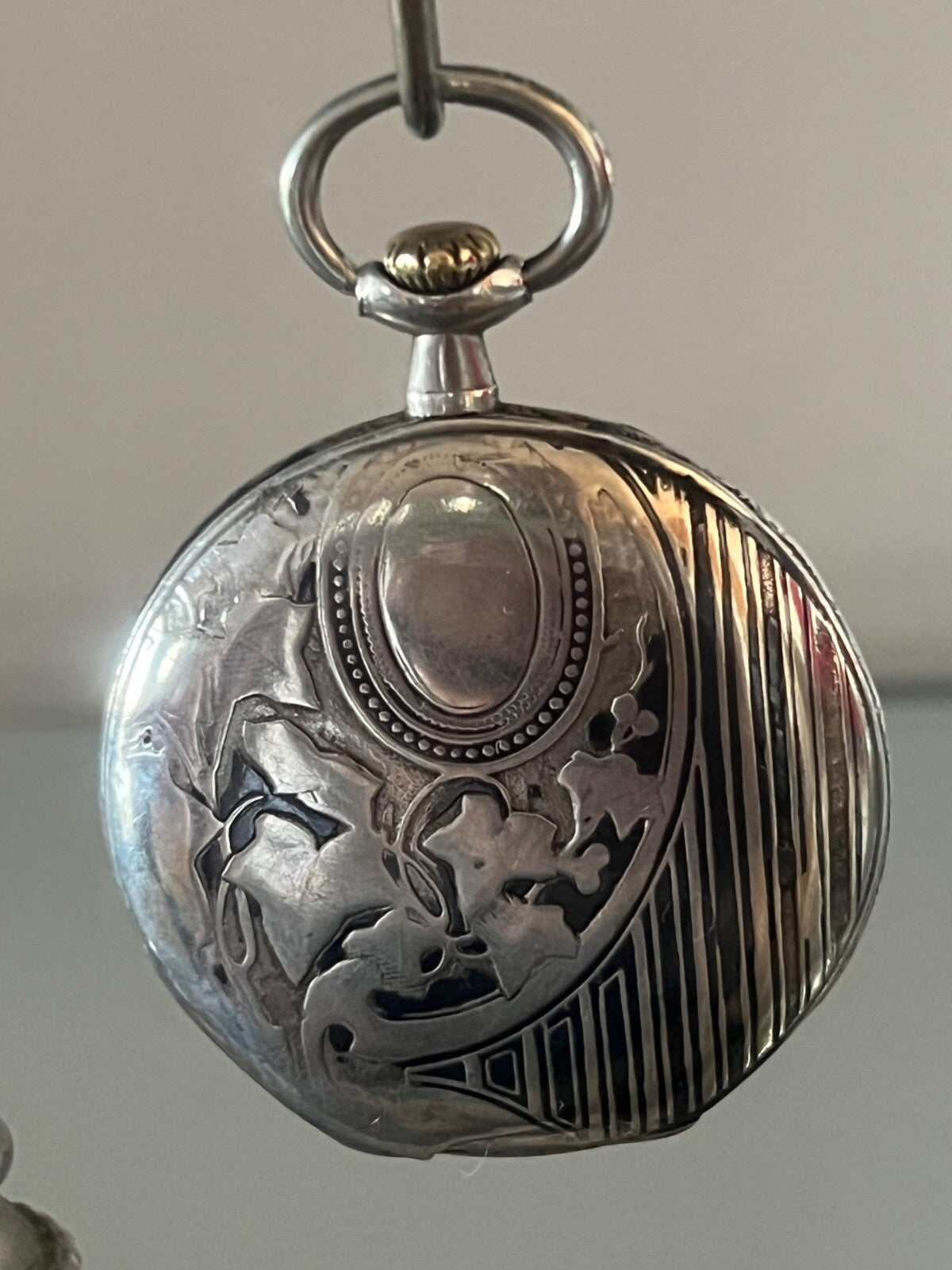 🔴 ZORA orologio tasca ARGENTO 800 cassa cesellata da revisionare parti vintage