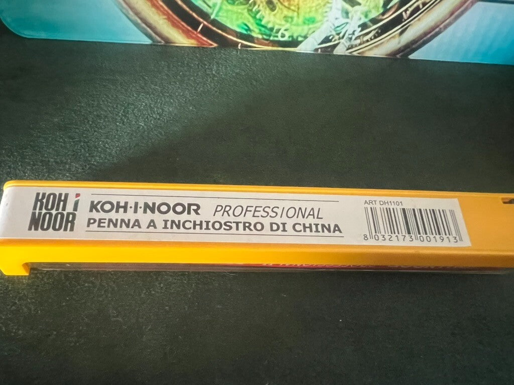 🔴 KOH-I-NOOR penna china Professional II TECNOGRAPH lotto 3 PENNE inchiostri