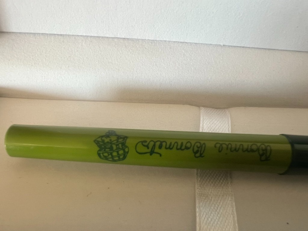 🔴 NOREX penna stilografica Bonnie Bonnets verde a cartuccia vintage