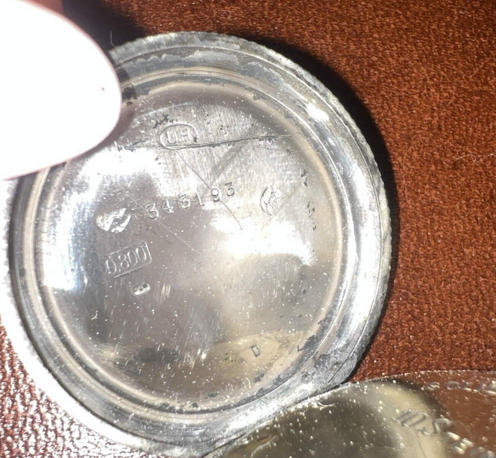 🔴 Orologio tasca ARGENTO 800 donna revisionare parti vintage UNION HOROLOGERE 1