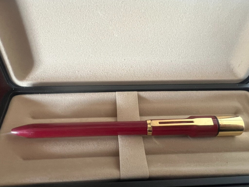 🔴 TANIEVER matita meccanica portamine lacca con timbro Giappone vintage