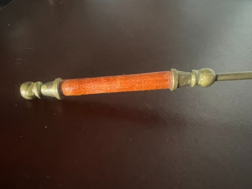 🔴 Kerzenlöscher aus Bronze mit antikem Holzgriff 