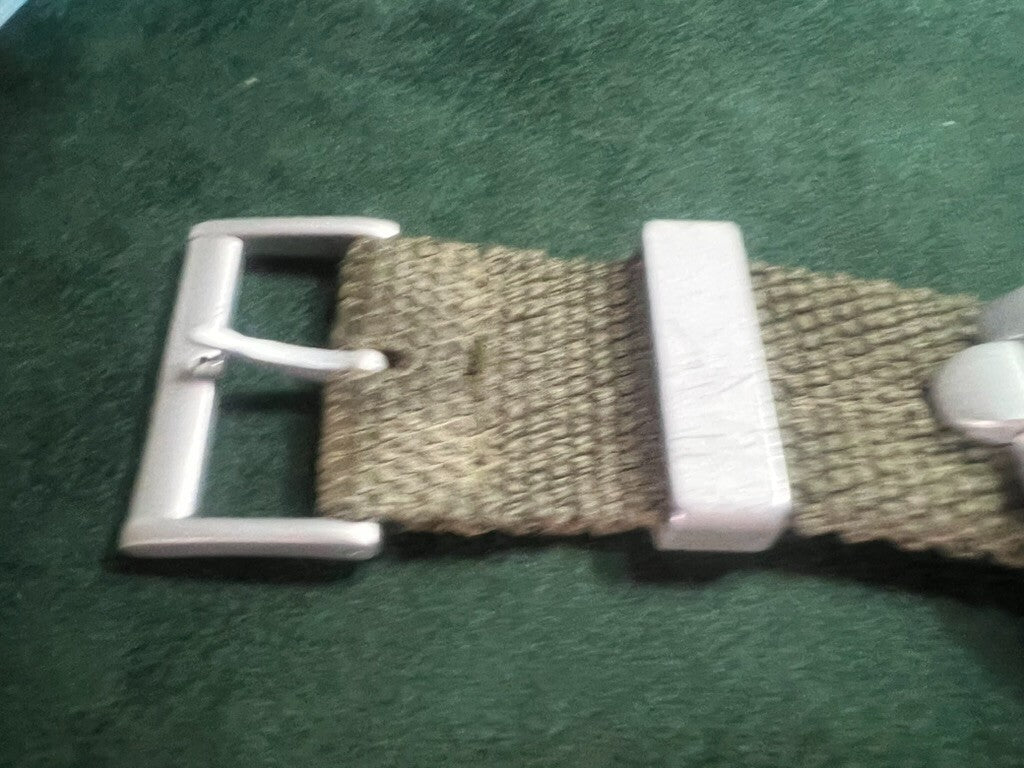 🔴 SWATCH orologio polso chrono CORAGGIOSO verde militare cinturino tessuto