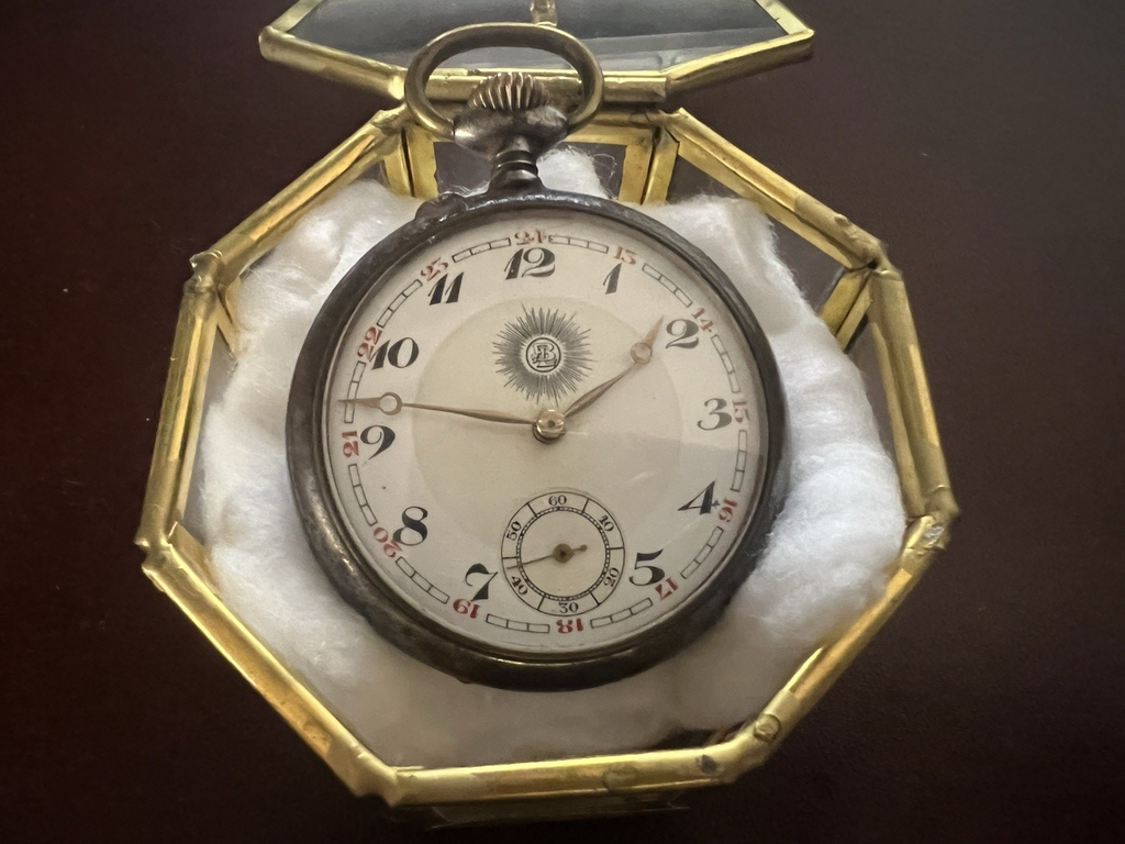 Expositor Montre Poche Laiton Coffret Porte- Gioie Bijoux Vintage