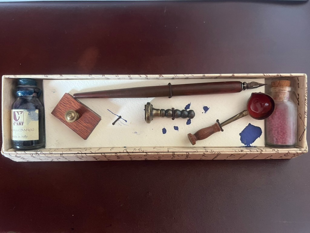 🔴 SIGILLO timbro ceralacca SET calligrafia e sigillatura C'ART