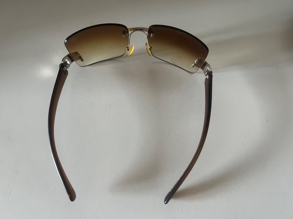 🔴 LEO MARTINI occhiali sole donna lenti sfumate marroni con graffi,vintage