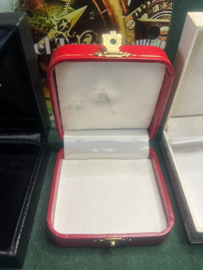 🔴 Vintage Schmuckkästchen für Anhänger, Ohrringe, Manschettenknöpfe, Etuis, 4er-Set, Nr. 11 