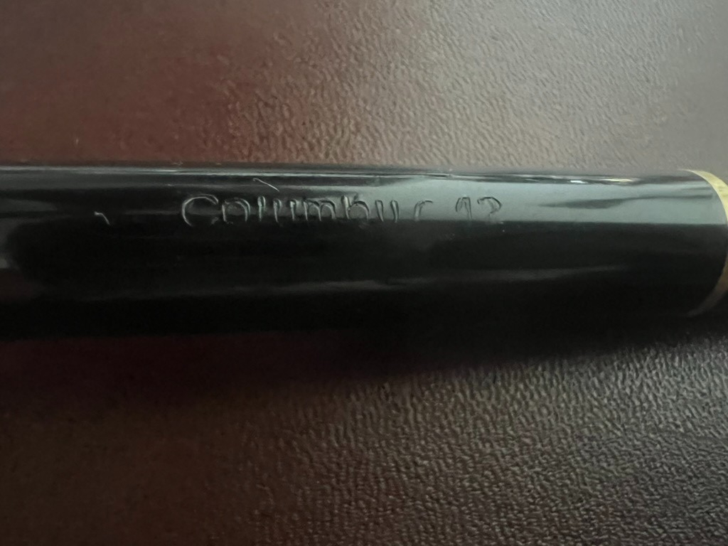 Columbus Stylo-Plume Stylo à Plume Bureau 12 Piston Plaqué Or Vintage